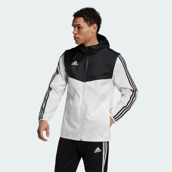 Adidas Men's Black & white Windbreaker Size Large - Picture 2 of 12